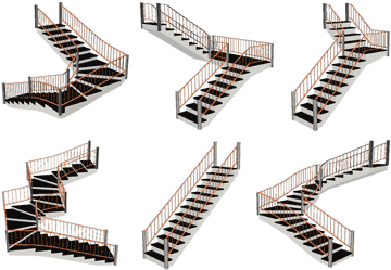 Sämtliche Treppenformen für Aufmass